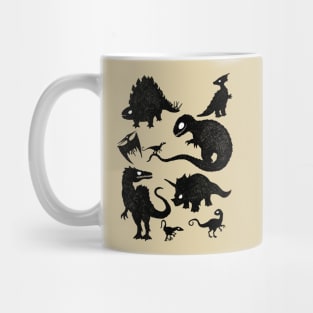 Silhoutted Dinosaurs Mug